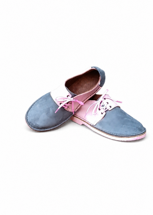 Nubuck Blue Pink Side Lace